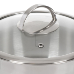 Кастрюля нерж, 5.8 л, с крыш, Daniks, Бонн, GS-01319-24CA, индукц