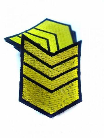 Нашивка за выслугу 8 лет желтая (на липучке)