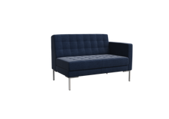 Форест Секция с подлокотником двухместная FR-SP-02 (L) Kardif 028/Металл Серый 1270*800*840