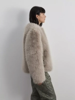 Шуба из экомеха F1