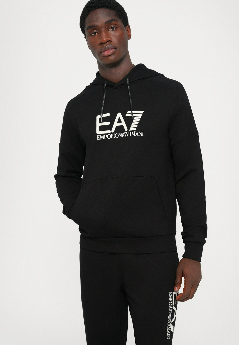 EA7 Emporio Armani Толстовка с капюшоном - Чёрный