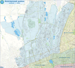 План-схема Алатауского района г.Алматы 2026 год (150 х 165 см)