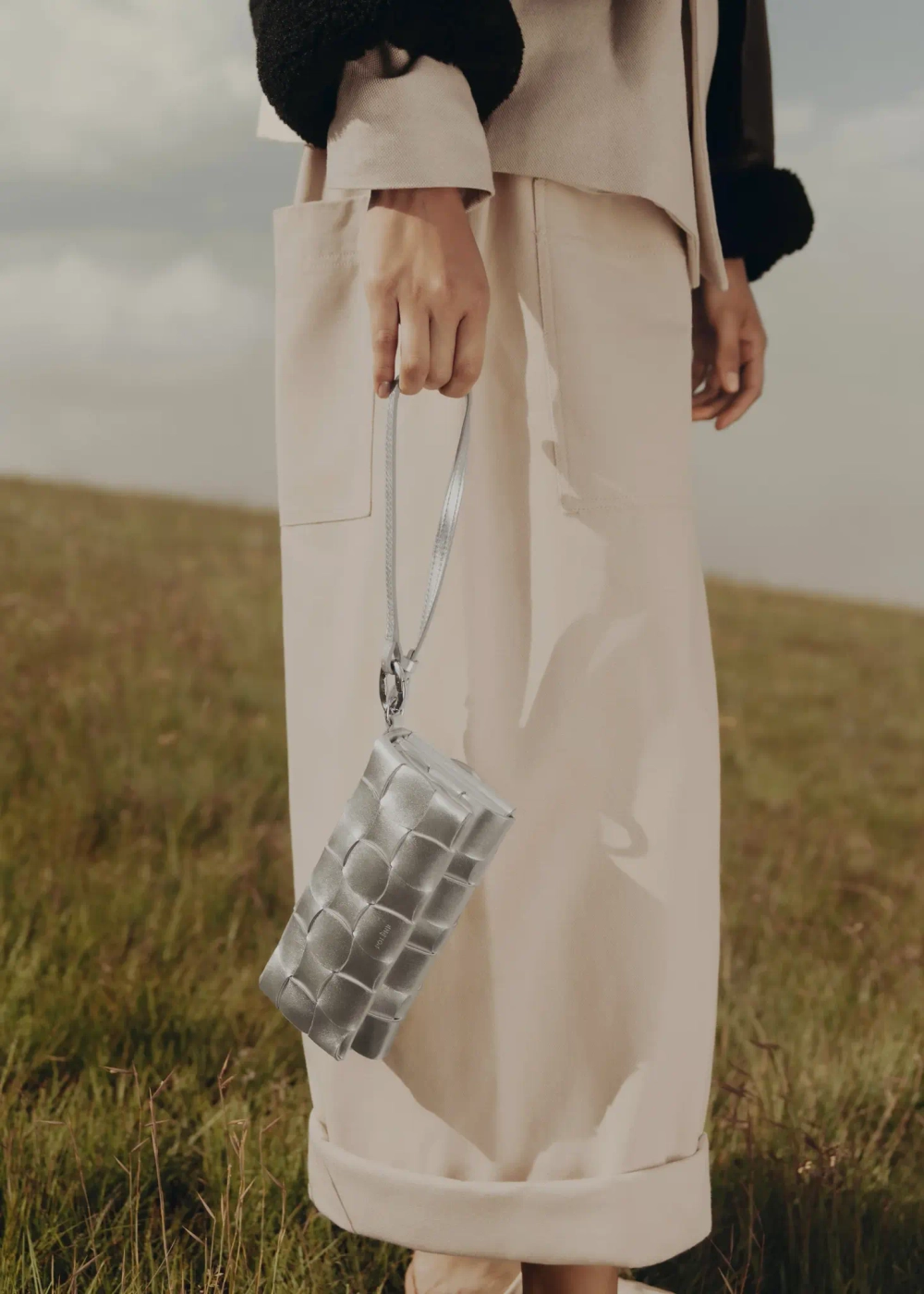 POLENE СУМКА NEITI, СЕРЕБРИСТЫЙ