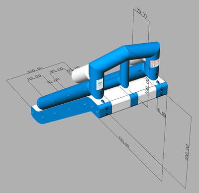 Надувная водная горка “Стрела” 8*3,7*5,5 м