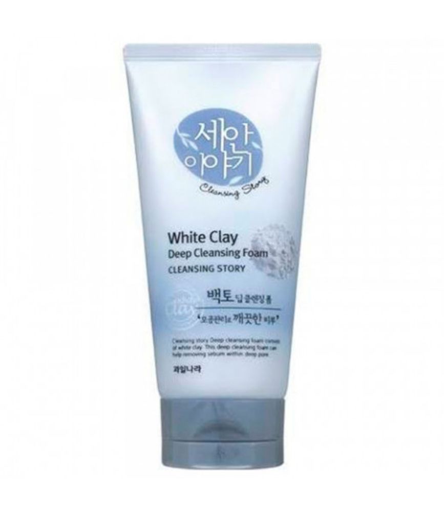 Welcos Cleansing Story Deep Cleansing Foam White Clay пенка для умывания с белой глиной