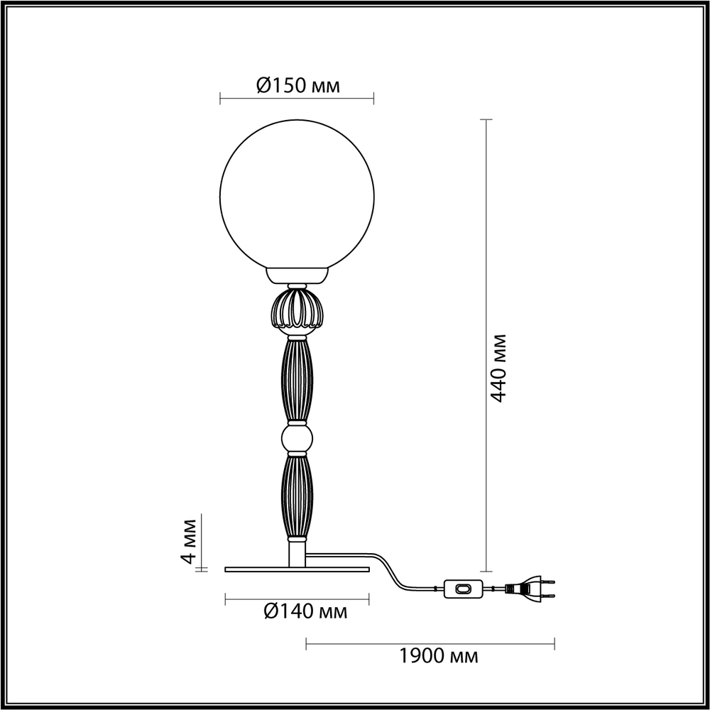 Настольная лампа Odeon Light 5405/1T PALLE