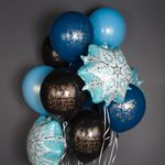 Шар (12''/30 см) С Новым Годом! (пожелания), Ассорти, пастель, 2 ст, 25 шт.