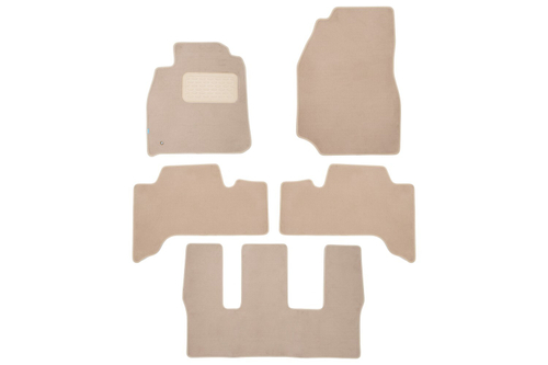 Коврики в салон для TOYOTA Land Cruiser 100 АКПП 1998-2002, 2002-2005, 2005-2007, внедорожник , 5 шт. (текстиль, бежевые) KLEVER04480622112KH