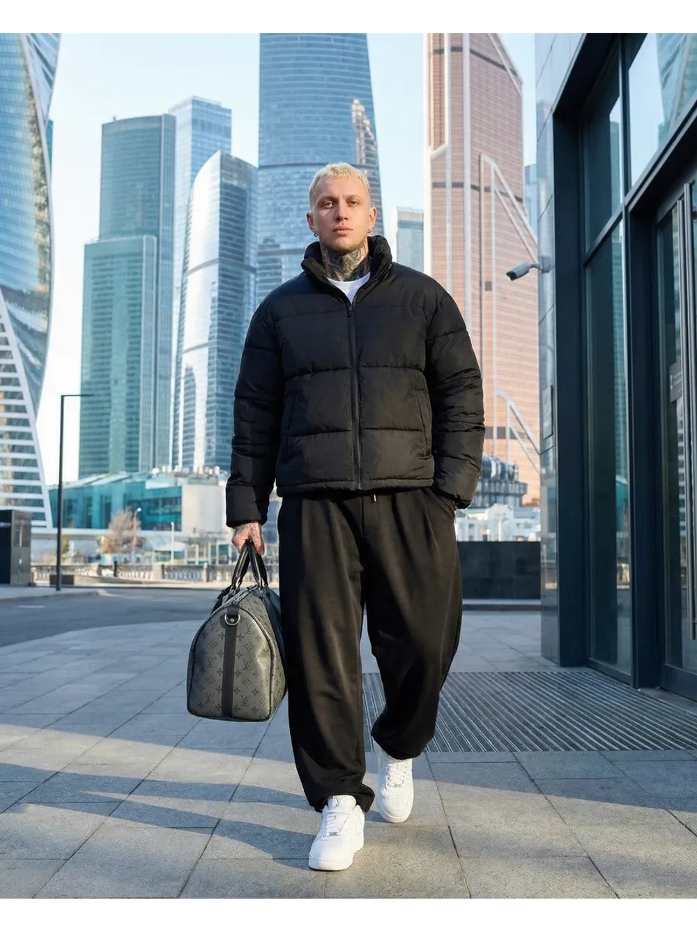 Штаны спортивные с защипами багги широкие оверсайз