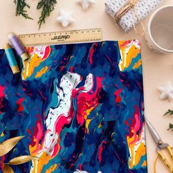 Ткань премиум сатин абстрактное изумление