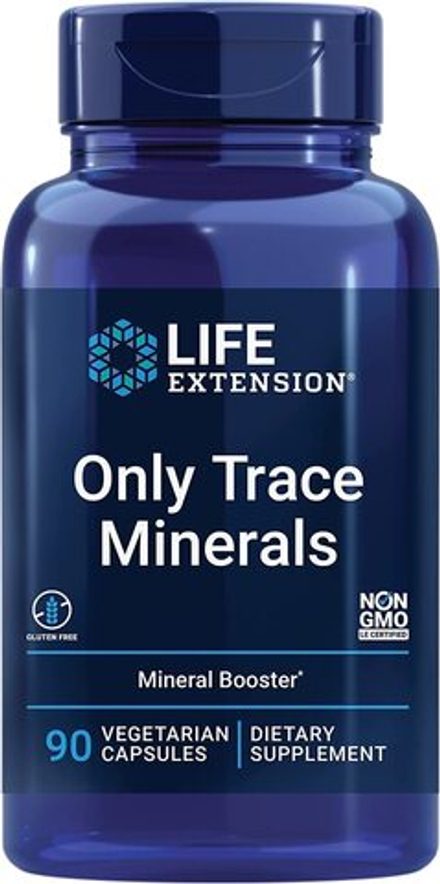 Life Extension, Комплекс микроэлементов, Only Trace Minerals, 90 вегетарианских капсул