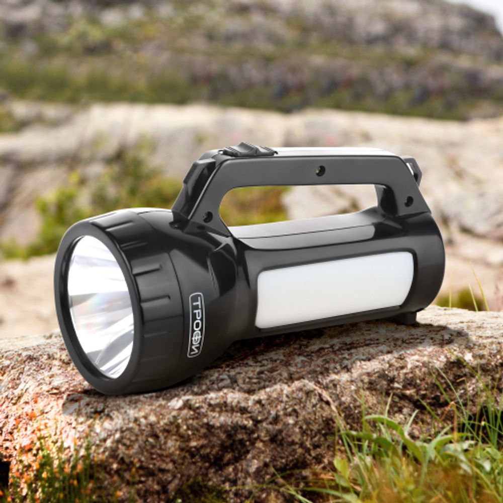 Светодиодный фонарь Трофи PA-504 прожекторный аккумуляторный со встроенным светильником | Прожекторные фонари