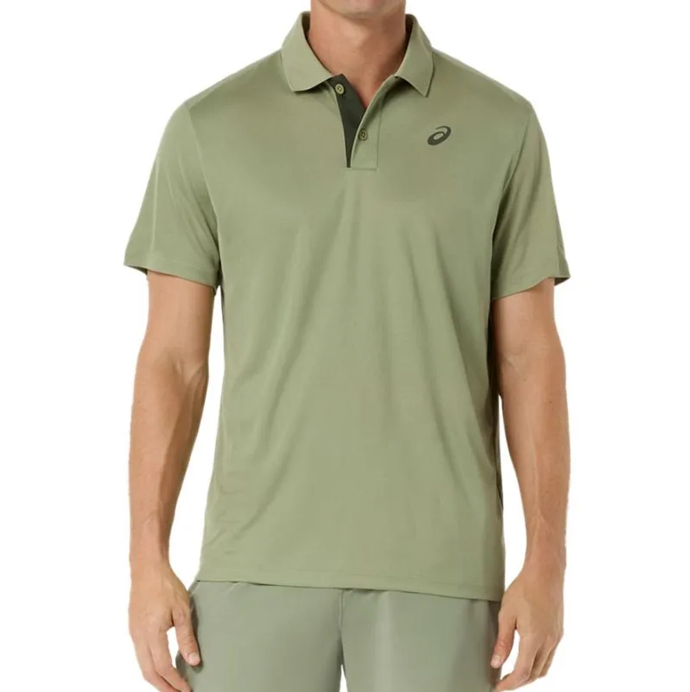 Теннисная футболка Asics Court Polo - khaki green