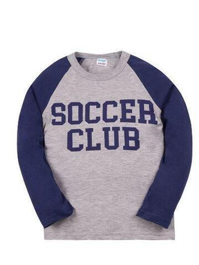 Лонгслив для мальчика Soccer club grey Синий р.110