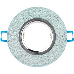 Светильник встраиваемый cо светодиодной подсветкой ЭРА DK LD1 BL под лампу MR16 GU5.3 голубой | Встраиваемые LED светильники