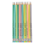 Карандаш ч/г "Pastel" трехгранный с ластиком, 4 цвета микс