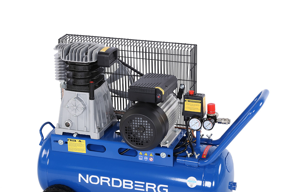 NORDBERG (NCE50/480) Компрессор поршневой с ременной передачей 220 В, ресивер 50 л, 446 л/мин