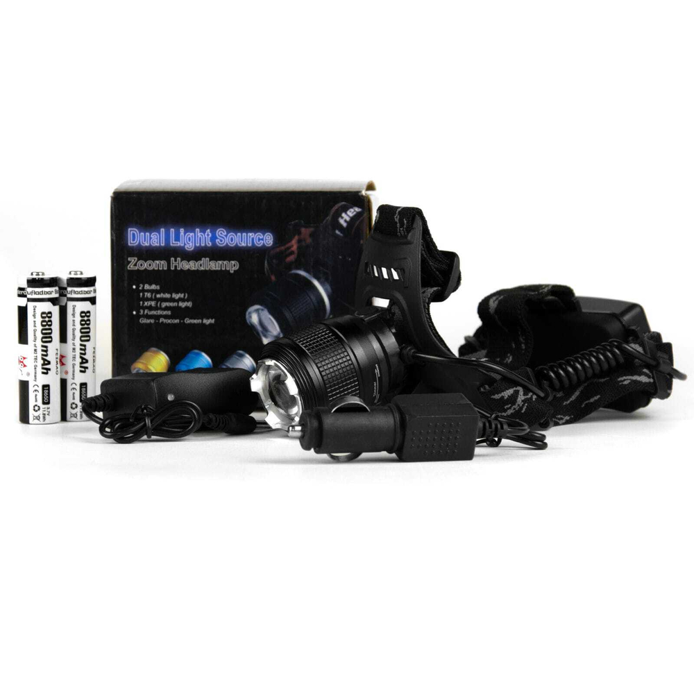 Фонарь налобный FA-2199-2 (+синий свет)