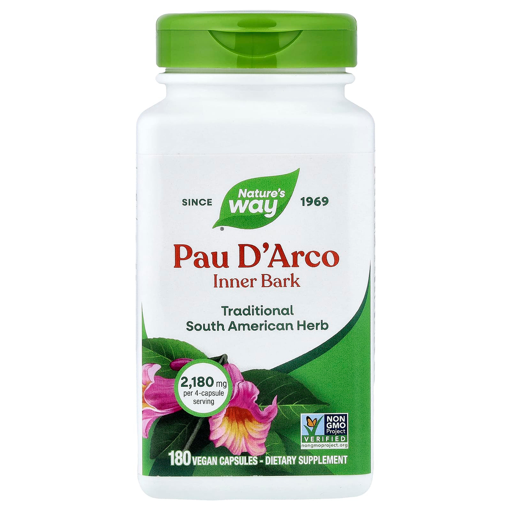 Nature's Way, кора муравьиного дерева, внутренний слой, 180 веганских капсул (545 мг в 1 капсуле)