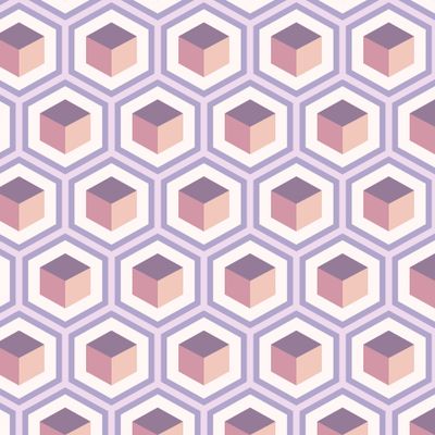 Цветные шестиугольники, кубы