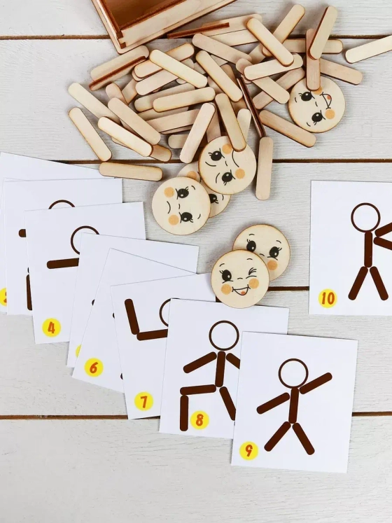 Мозаика из палочек Человечки