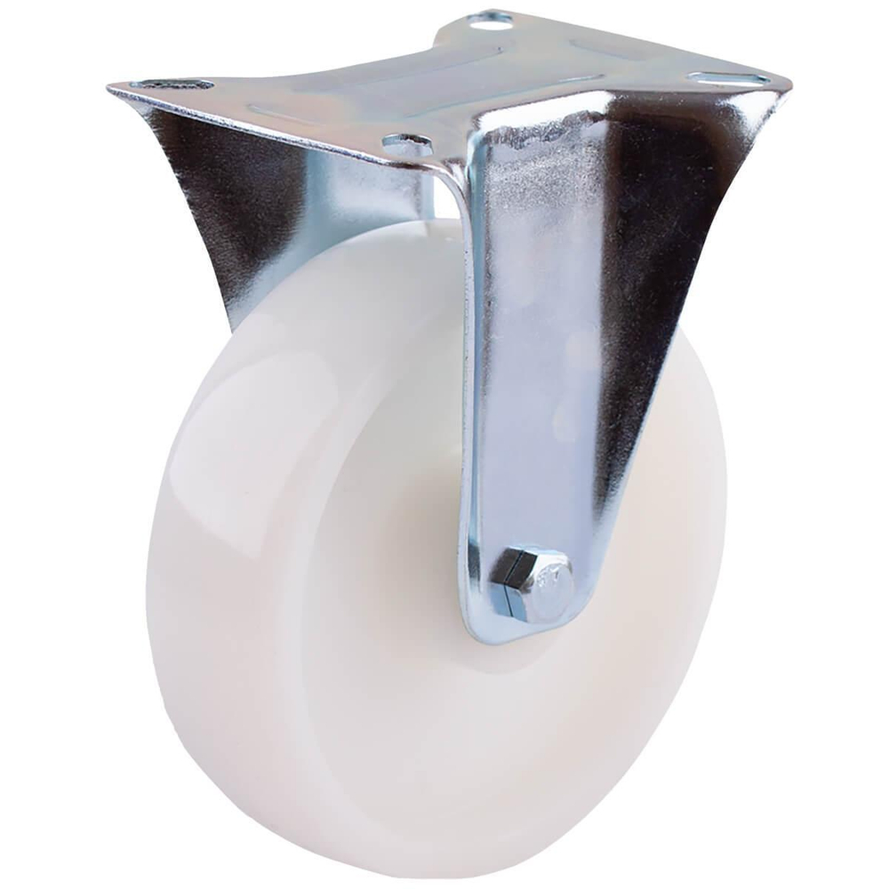 ОПОРА КОЛЕСНАЯ НЕПОВОР.НА ПЛОЩ.125ММ ПЛАСТ (БЕЛЫЙ 1 ШТ)