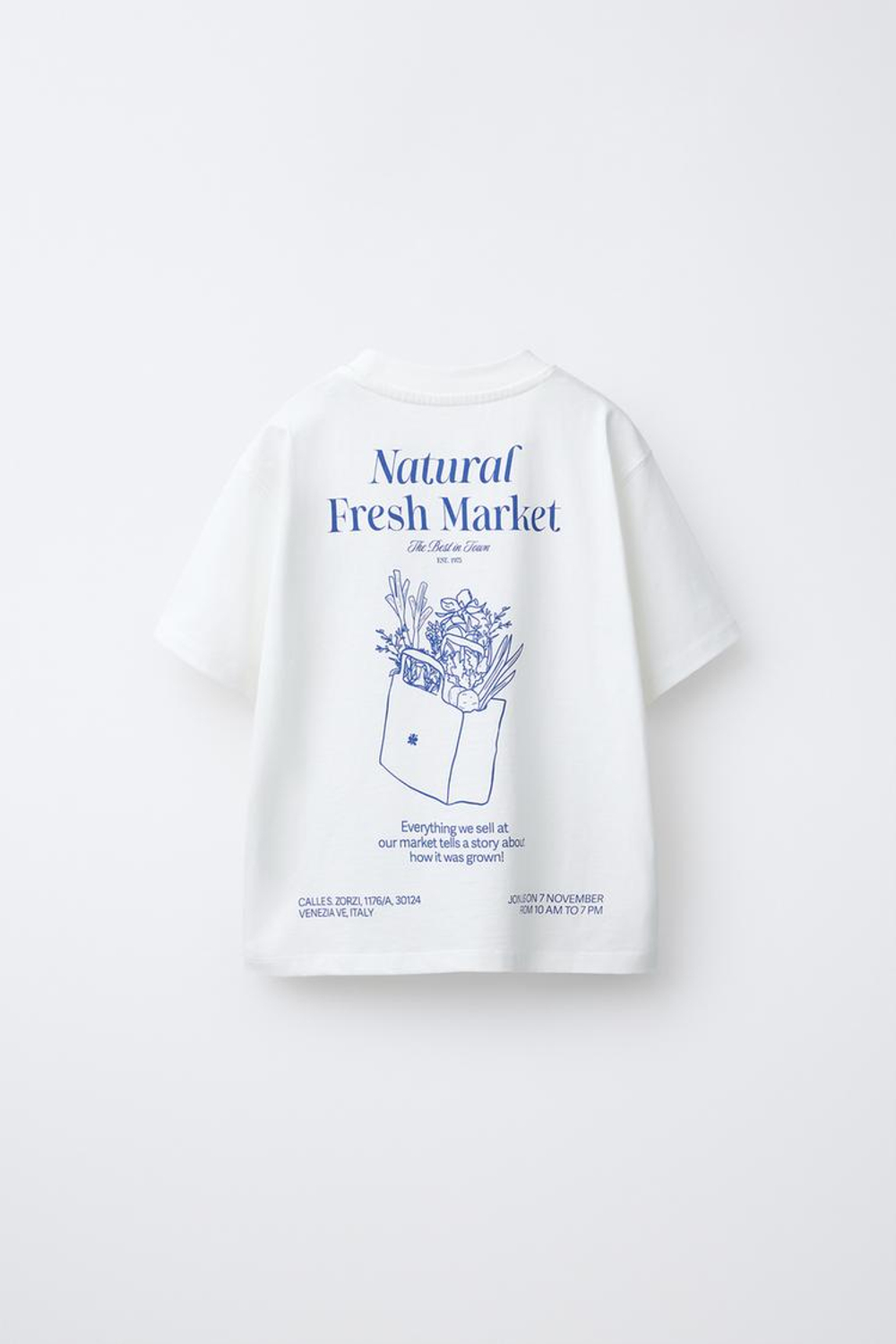 ZARA ФУТБОЛКА С ВЫШИВКОЙ И НАДПИСЬЮ, БЕЛЫЙ