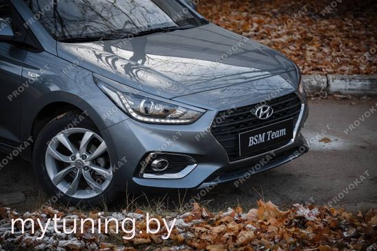 Реснички на фары для Hyundai Solaris II