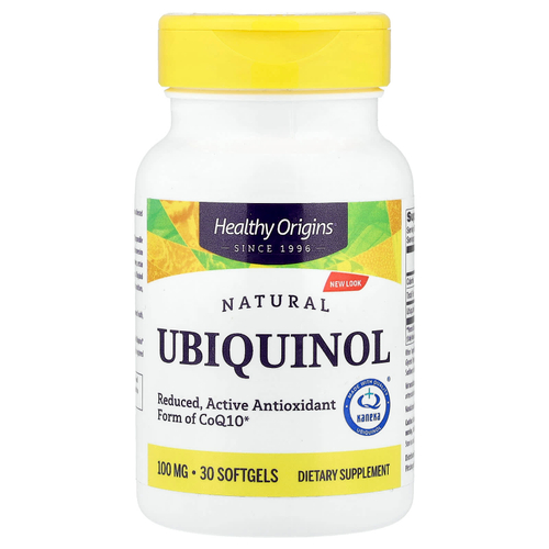 Healthy Origins, Natural, убихинол, 100 мг, 30 капсул