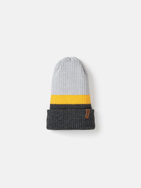 Шапка тыква из смесовой шерсти однослойная Колор блок 