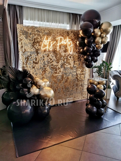 Фотозона паетки ЗОЛОТАЯ 0007