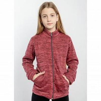 Джемпер для девочек на молнии, флис 1396600102 р.110-116 (Юлла)