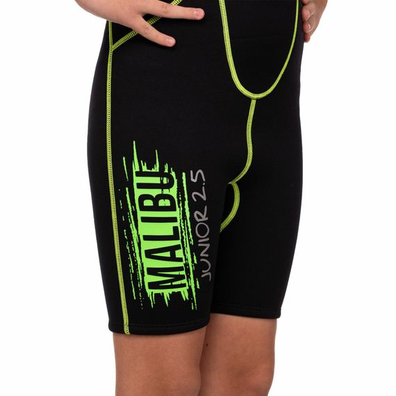 Гидрокостюм детский Marlin Malibu Shorty Junior зелено/черный 2,5 мм