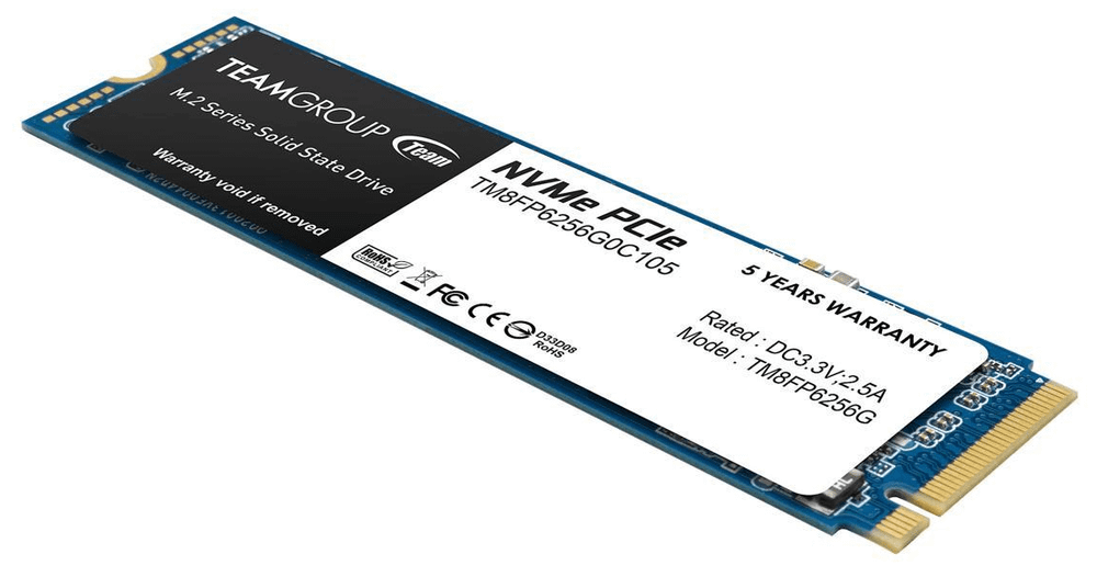 Твердотельный накопитель  256GB SSD TeamGroup MP33 M.2 NVMe R1600Mb/s W1300MB/s TM8FP6256G0C101