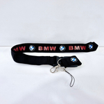 BMW (чёрный) Люкс / Брелок, шнурок для ключей на шею BMW (БМВ), ланъярд, крафт, чёрный (1 шт)