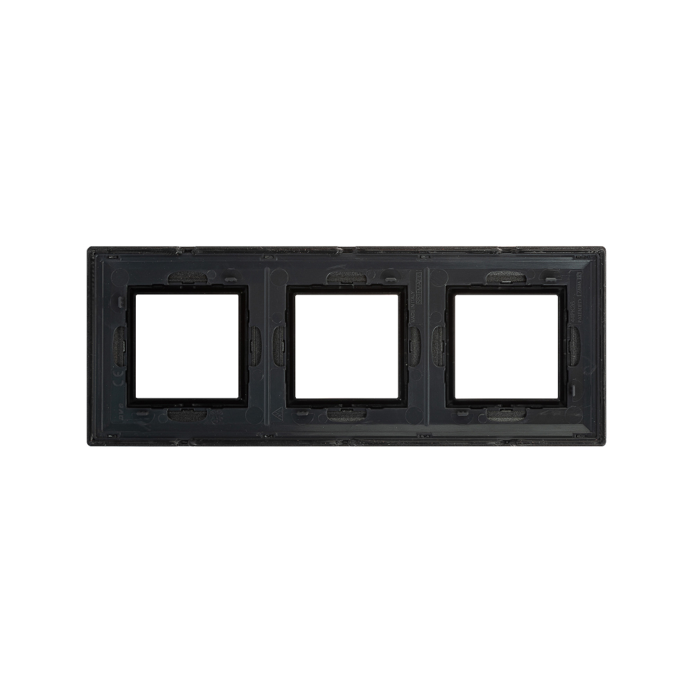 Рамка из металла, "Avanti", темно-серая, 3 поста (6 мод.)