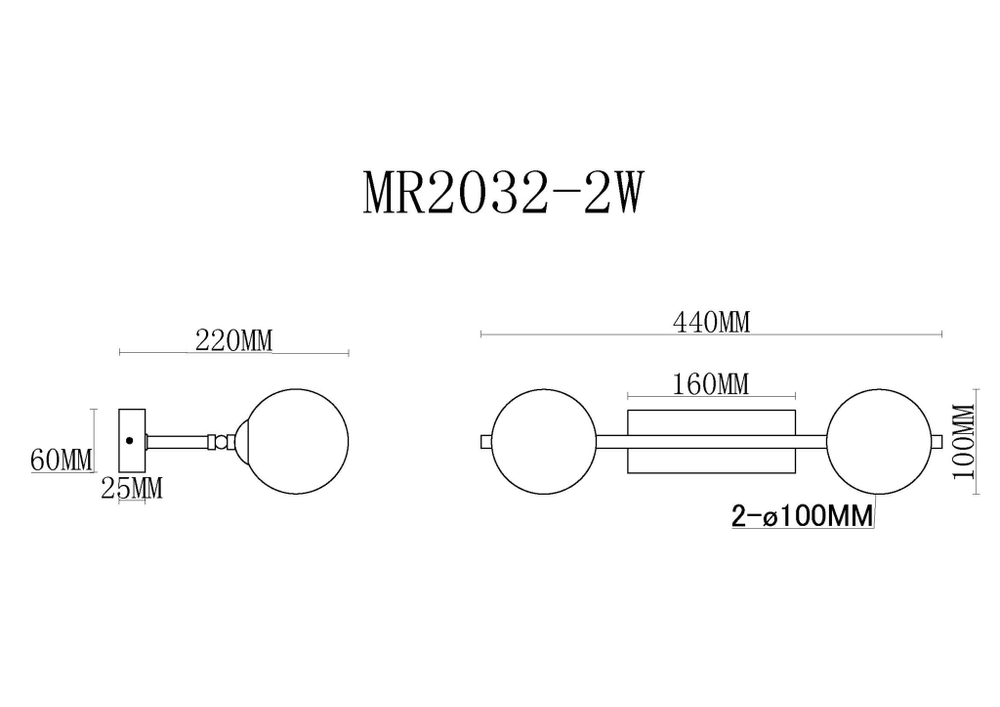 Настенный светильник MyFar Valency MR2032-2W