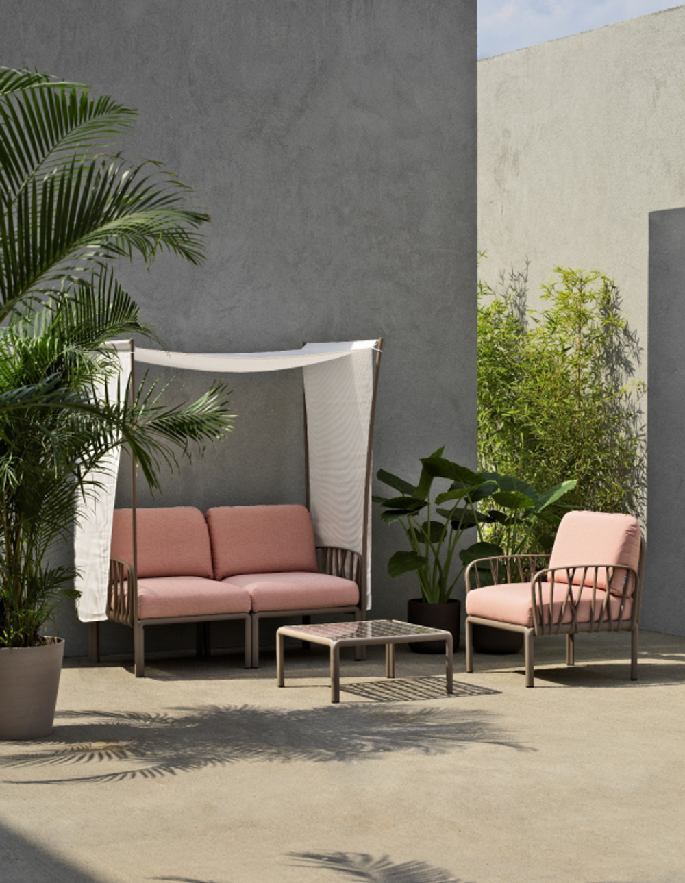 Балдахин Nardi Komodo Ombra 2, тортора, белый