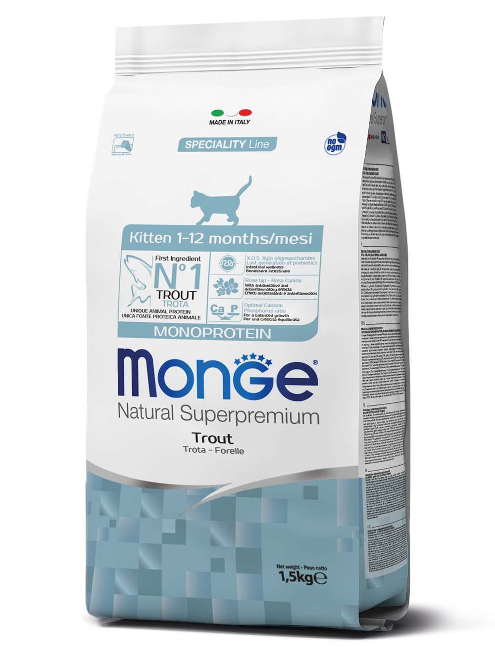 Monge Cat Monoprotein корм для котят с форелью 1,5кг