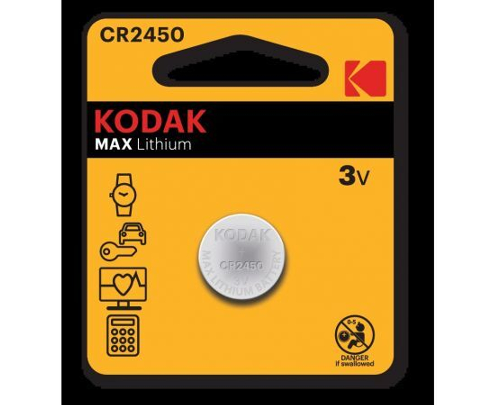 Батарейки Kodak CR2450-BL1 MAX Lithium (60/240/36000)
