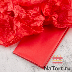 Бумага упаковочная тишью, Красная 50х66 см (10 листов)