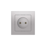 ATLASDESIGN РОЗЕТКА без заземления без шторок, 16А, в сборе, быстрозажим. клем., АЛЮМИНИЙ