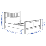 Каркас кровати - IKEA HEMNES, 200х140 см, серый, ХЕМНЭС ИКЕА