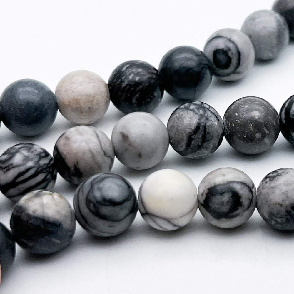 "Яшма паутина" бусины (мрамор), диаметр около 10,3-10,6 мм, цена за 18-19 шт (1/2 нити)