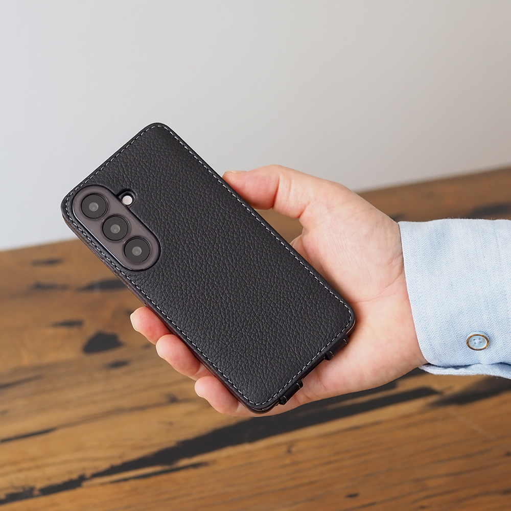 Чехол для Samsung Galaxy S26 Ultra Robert Теленок Черный мат