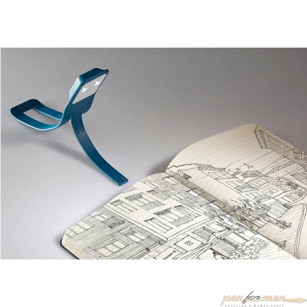 Фонарик и закладка Moleskine Booklight синий (ER7BLB21)