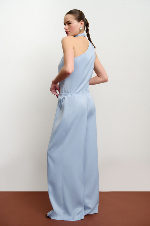 Брюки широкие из сатина