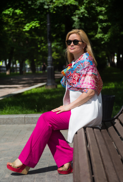 Платок 105х105 Petrusse Penelope Rouge