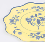 Тарелки пастельные маленькие "Винтаж с растительным орнаментом" 8 шт.