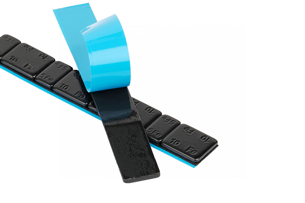 NORDBERG (W510FR4B) Грузики самоклеящиеся (4х5 г+4х10 г, L=14 см) Fe закругленные черные, 50 лент